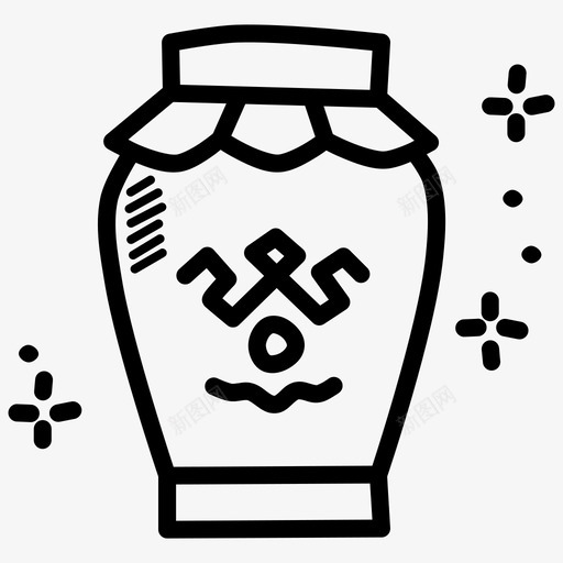 白酒酒庆祝图标svg_新图网 https://ixintu.com 中国 庆祝 新年 涂鸦 白酒 饮料