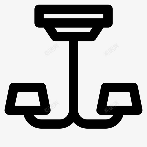 枝形吊灯装饰灯家具图标svg_新图网 https://ixintu.com 吊灯 家具 枝形 装饰灯