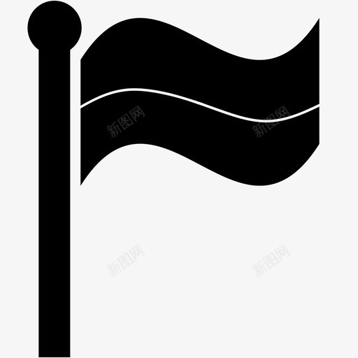 旗位置标记图标svg_新图网 https://ixintu.com 位置 信号旗 引导 旗 标记 警告
