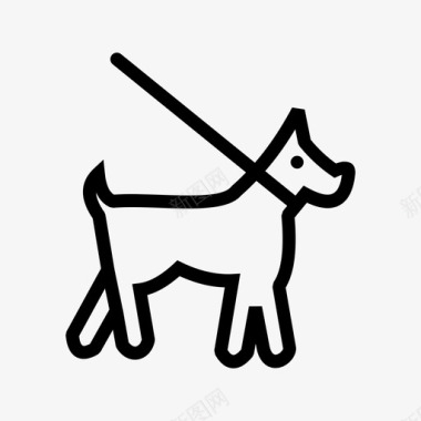 拴狗牵狗遛狗图标图标