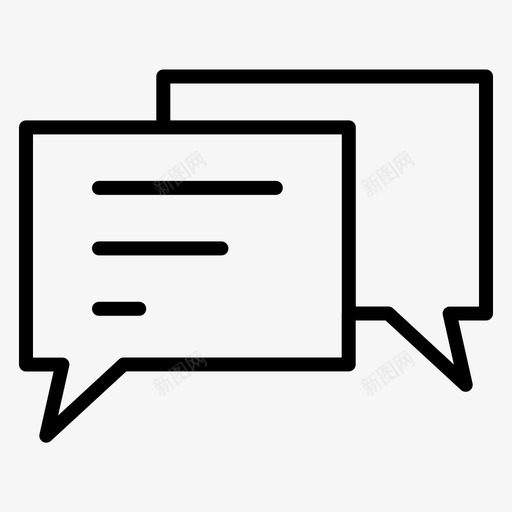 商务聊天会话图标svg_新图网 https://ixintu.com 会话 单一 商务 常规 泡泡 短信 聊天 语音 邮件 集合