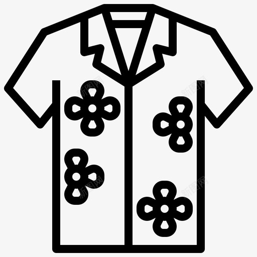 衬衫衣服时装图标svg_新图网 https://ixintu.com 夏威夷 时装 服装 衣服 衬衫 轮廓