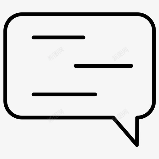 信息聊天短信息图标svg_新图网 https://ixintu.com 信息 短信息 网络应用粗体lineset52 聊天