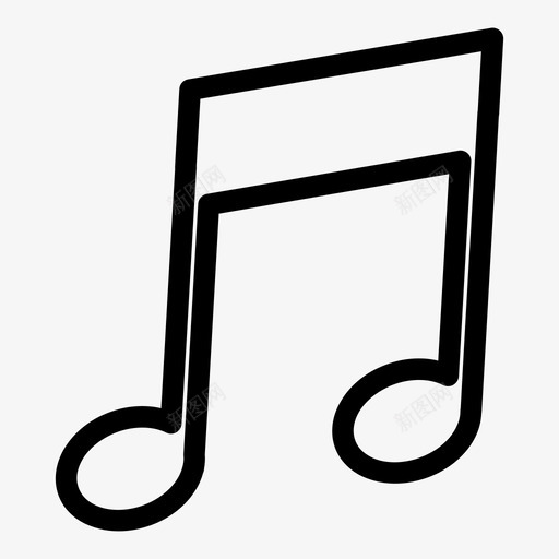 音符音乐乐谱图标svg_新图网 https://ixintu.com 乐谱 音乐 音符 高音谱号