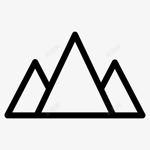 高山山峰1embold图标svg_新图网 https://ixintu.com 1em bold 山峰 高山