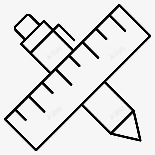 秤笔文具图标svg_新图网 https://ixintu.com 文具 秤 笔 营销常规线条17