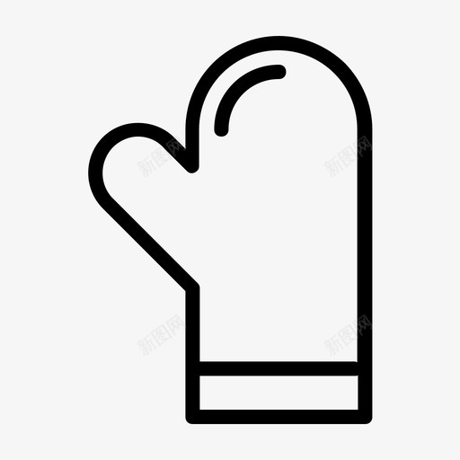 手套厨房烤箱图标svg_新图网 https://ixintu.com 厨房 套装 实心 手套 烤箱