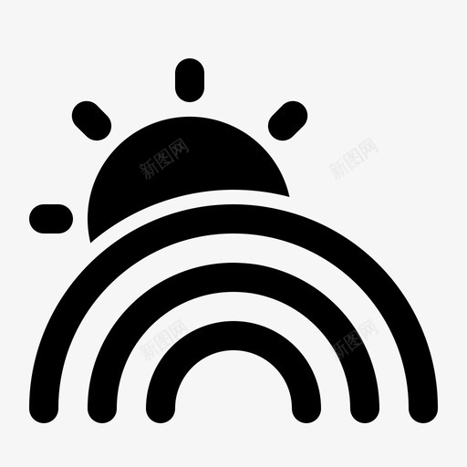 彩虹白天夏天图标svg_新图网 https://ixintu.com 夏天 天气晴朗 彩虹 白天 阳光明媚
