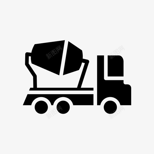 搅拌车混凝土搅拌车运输车图标svg_新图网 https://ixintu.com 搅拌车 混凝土搅拌车 运输车