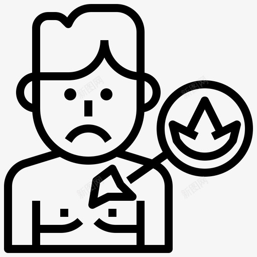 炎症癌症检查图标svg_新图网 https://ixintu.com 医疗保健 大麻酚油概要 放大 检查 炎症 病人 癌症