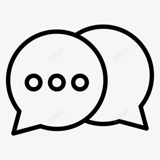 商务聊天会话图标svg_新图网 https://ixintu.com b单一常规行集合5 会话 商务 消息 聊天 邮件
