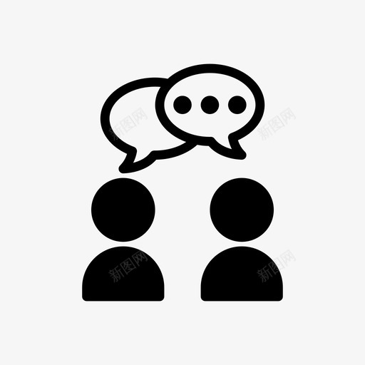 会说话的人沟通交谈图标svg_新图网 https://ixintu.com 交谈 会说 沟通 用户 讨论 说话