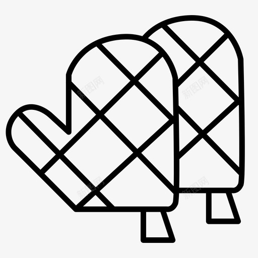 烤箱手套烹饪热图标svg_新图网 https://ixintu.com 厨房 家用 手套 烤箱 烹饪