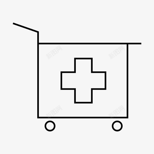 手推车健康医疗图标svg_新图网 https://ixintu.com 健康 医疗 医院 手推车 货车 马车