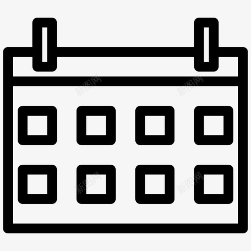 日历日期工作加粗线条集58图标svg_新图网 https://ixintu.com 加粗 工作 日历 日期 粗线条