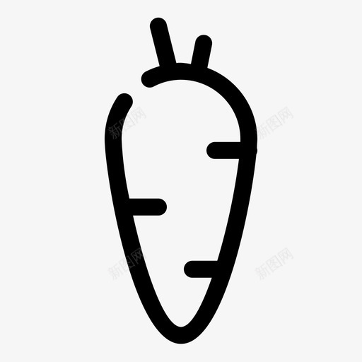 胡萝卜有机蔬菜图标svg_新图网 https://ixintu.com 有机 概述 素食 胡萝卜 蔬菜