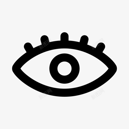 视图应用程序眼睛图标svg_新图网 https://ixintu.com 可见 应用程序 显示 界面 眼睛 视图