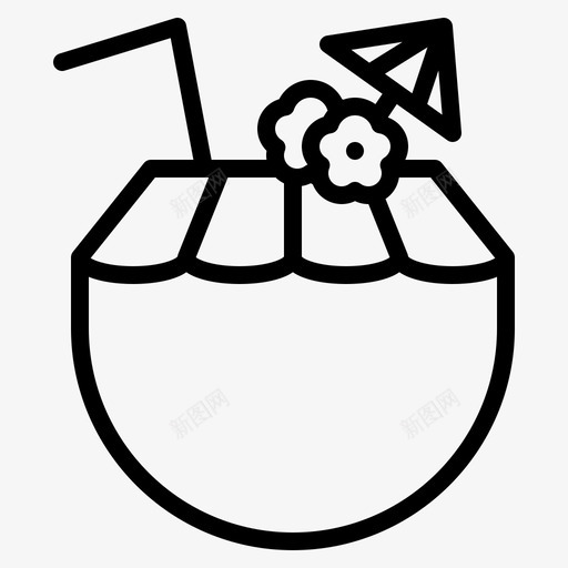 椰汁饮料图标svg_新图网 https://ixintu.com 椰汁 饮料