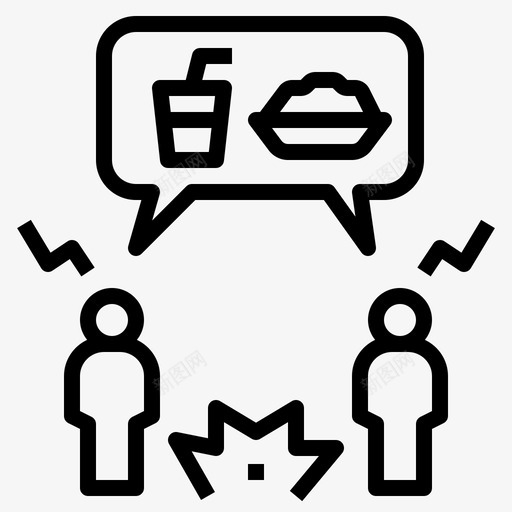 争抢争吵战斗图标svg_新图网 https://ixintu.com 争吵 争抢 人口 战斗 过剩 饥饿