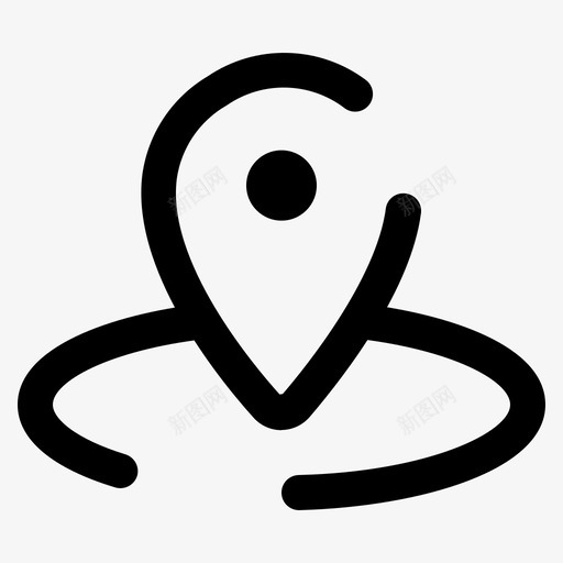 gps接口位置图标svg_新图网 https://ixintu.com gps 位置 唯一 图钉 地图 导航 接口
