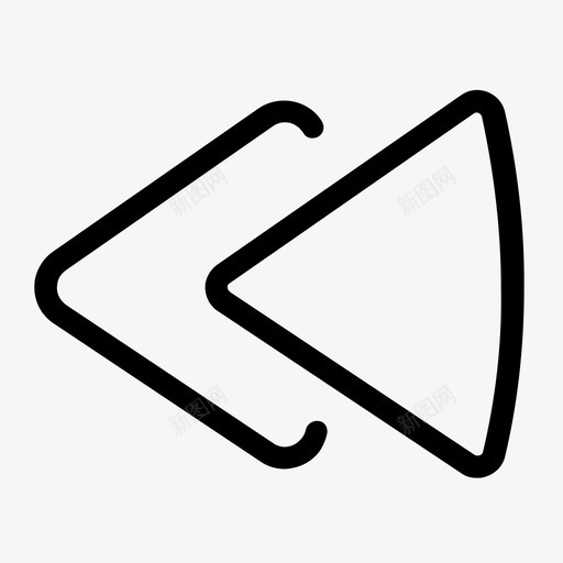 倒带后退音乐播放器图标svg_新图网 https://ixintu.com 倒带 反转 后退 图标 播放器 滴状 重放 音乐