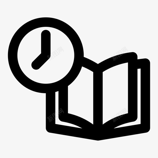 书钟时间表时间图标svg_新图网 https://ixintu.com 书钟 博德 学术 时间 时间表