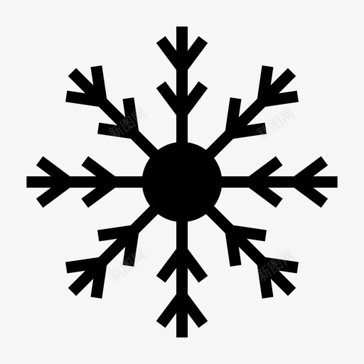雪花寒冷凉爽图标svg_新图网 https://ixintu.com 冬天 凉爽 图标 字形 寒冷 开发 用户界面 网页设计 雪花