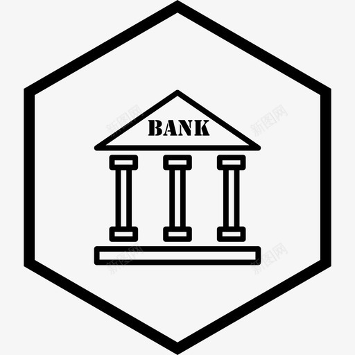 银行银行家建筑图标svg_新图网 https://ixintu.com 建筑 房地产 金融 银行 银行家