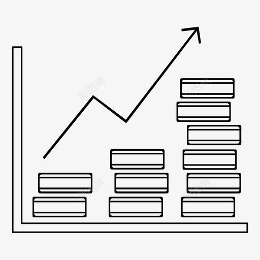向上统计图表金融图标svg_新图网 https://ixintu.com 向上 商业 图表 电子商务 统计 金融