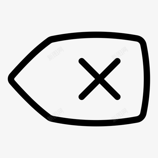 backspacecleardelete图标svg_新图网 https://ixintu.com backspace blobby clear delete erase 图标