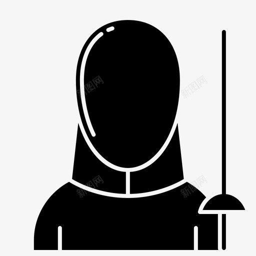 击剑化身人图标svg_新图网 https://ixintu.com 体育 击剑 化身 玩家 男性 雕文