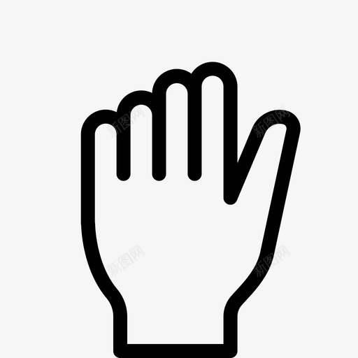 六数数手指图标svg_新图网 https://ixintu.com 1行 手势 手指 指数 数数 触摸 轻触