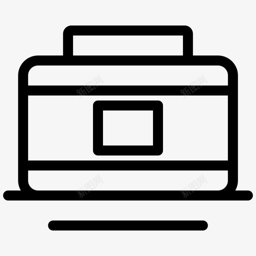 手提包手提箱加粗线条58图标svg_新图网 https://ixintu.com 加粗线条58 手提包 手提箱