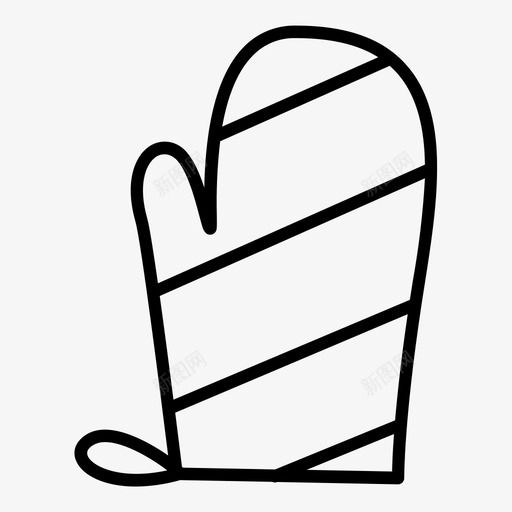 厨房手套盖手图标svg_新图网 https://ixintu.com 厨房工具 厨房手套 手 热 盖
