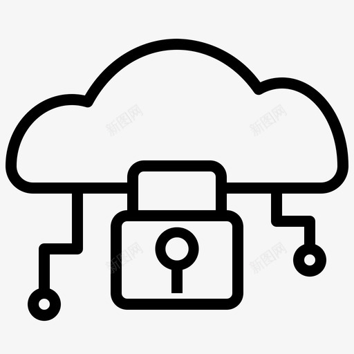 云锁代码数据图标svg_新图网 https://ixintu.com 云锁 代码 数据 数据库 数据管理大纲 服务器 管理