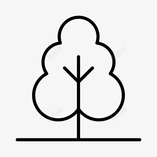 树花园绿色植物图标svg_新图网 https://ixintu.com 公园 树木 绿色植物 自然 花园