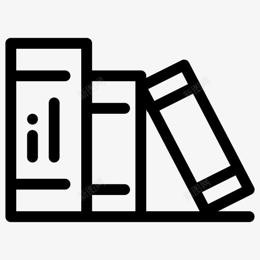 书籍书架教育图标svg_新图网 https://ixintu.com 书架 书籍 图书馆 学校 教育 返校
