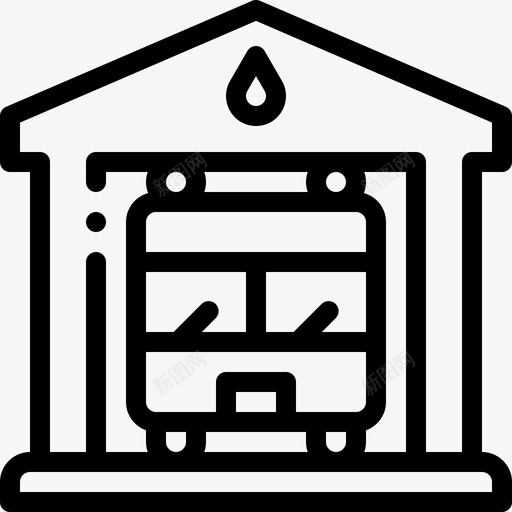 消防站城市生活11号直线型图标svg_新图网 https://ixintu.com 11号 城市生活 消防 直线 线型