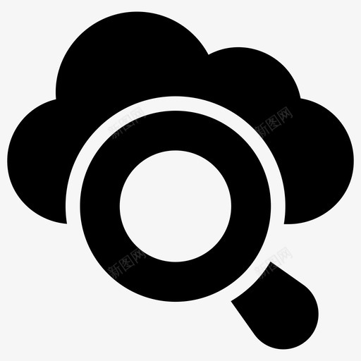 云数据搜索云计算云探索图标svg_新图网 https://ixintu.com web开发字形矢量图标集 云技术 云探索 云数据搜索 云计算 在线搜索