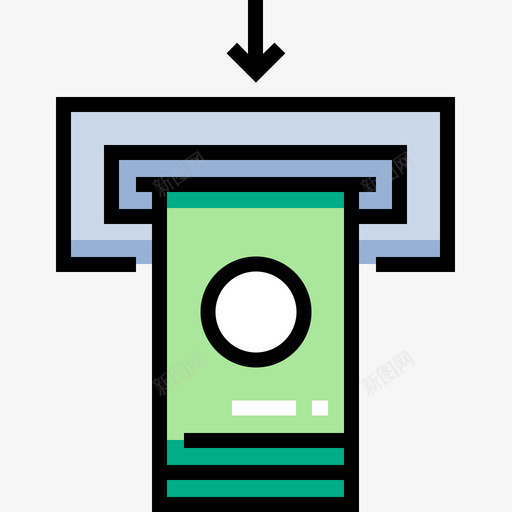 Atm公共服务7线性彩色图标svg_新图网 https://ixintu.com Atm 公共服务 彩色 线性