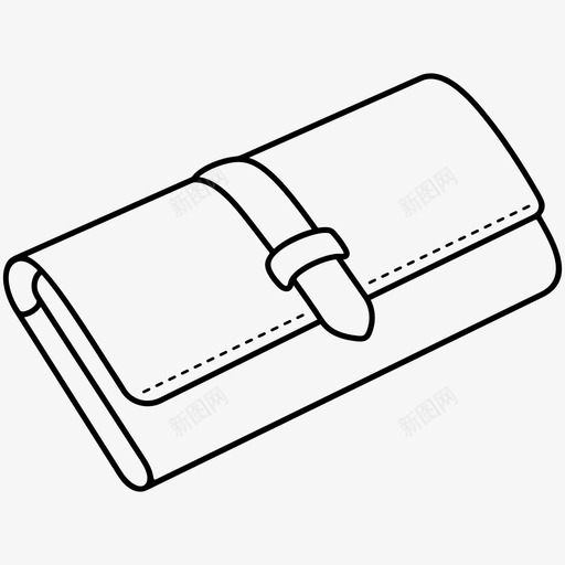 皮革复古钱包钱图标svg_新图网 https://ixintu.com 皮革复古钱包 钱