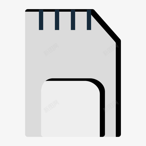 手机卡svg_新图网 https://ixintu.com 手机卡 填充 扁平 多色
