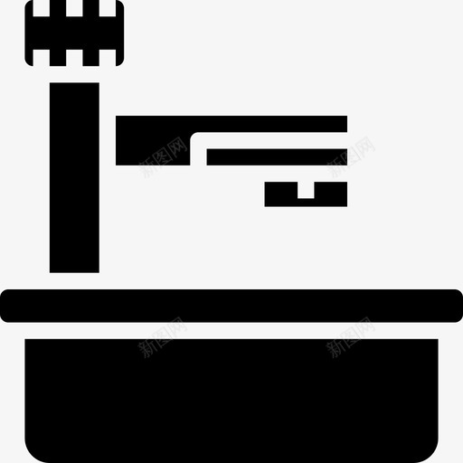 水槽家具127实心图标svg_新图网 https://ixintu.com 实心 家具 水槽