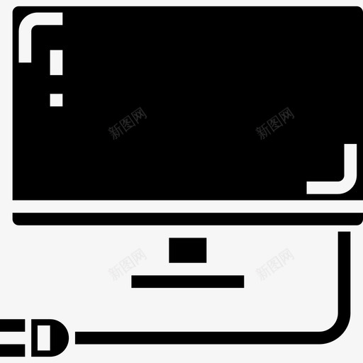 显示器家用电子3固态图标svg_新图网 https://ixintu.com 固态 家用电子 显示器