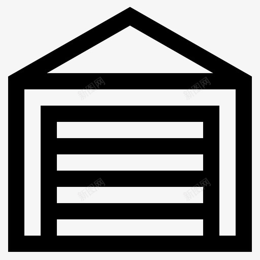 车库门门口图标svg_新图网 https://ixintu.com 办公室 室内 车库 门口