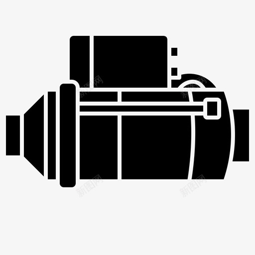 发电机汽车发动机图标svg_新图网 https://ixintu.com 发动机 发电机 备件 汽车 符号 起动机