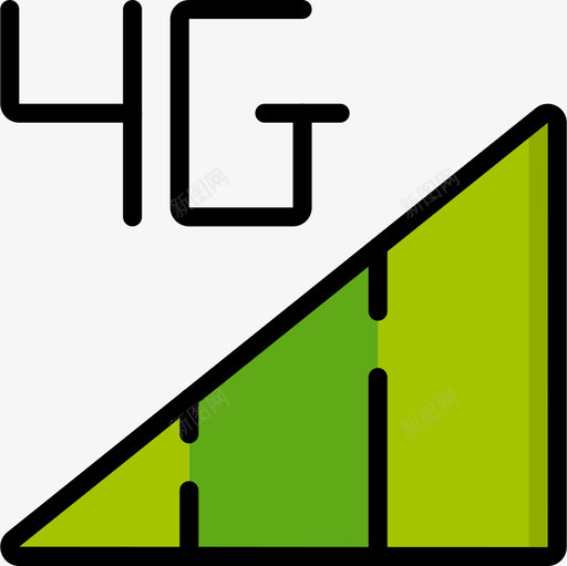 4g移动接口5线颜色图标svg_新图网 https://ixintu.com 4g 移动接口5 线颜色