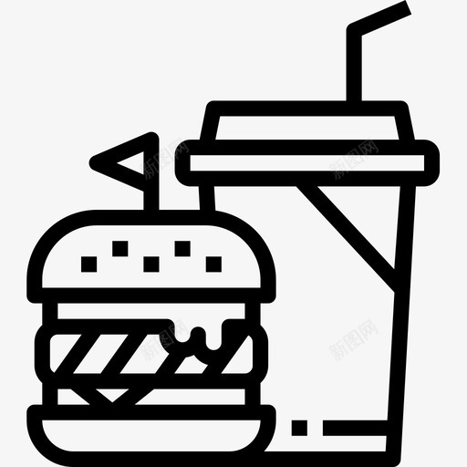 汉堡69号餐厅直系图标svg_新图网 https://ixintu.com 69号 汉堡 直系 餐厅