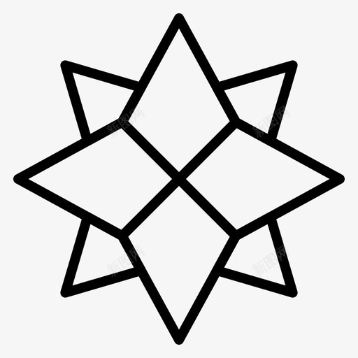 装饰指南针假日图标svg_新图网 https://ixintu.com 假日 冬季 圣诞节 指南针 装饰