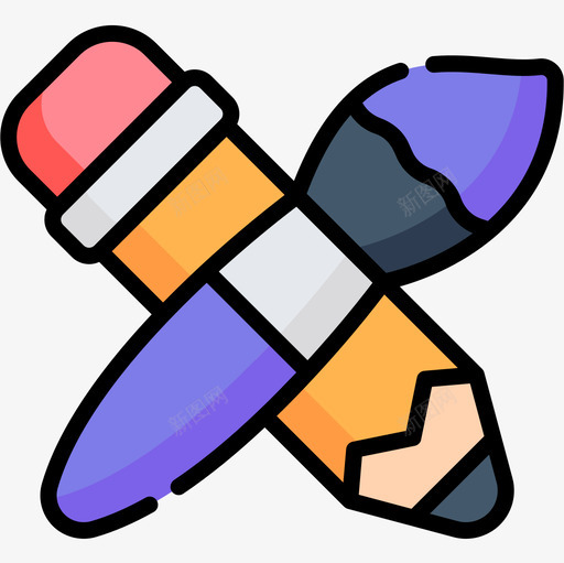 创意新年提案17线条色彩图标svg_新图网 https://ixintu.com 创意 提案 新年 线条 色彩